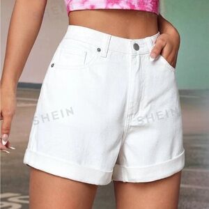*5/$20 or 3/$15* White Jean Shorts with Rolled Hem